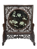 Peony & Chrysanthemum Stone (Mudan Shi 牡丹石, 菊花石) Carving Artifacts - Chinese Oriental Dragon Design, Tabletop Display Ornaments