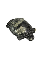 Peony & Chrysanthemum Stone Carving 牡丹石雕 菊花石雕 - Tortoise Symbol, Longevity & Good Fortune Miniature Artifact Sculpture