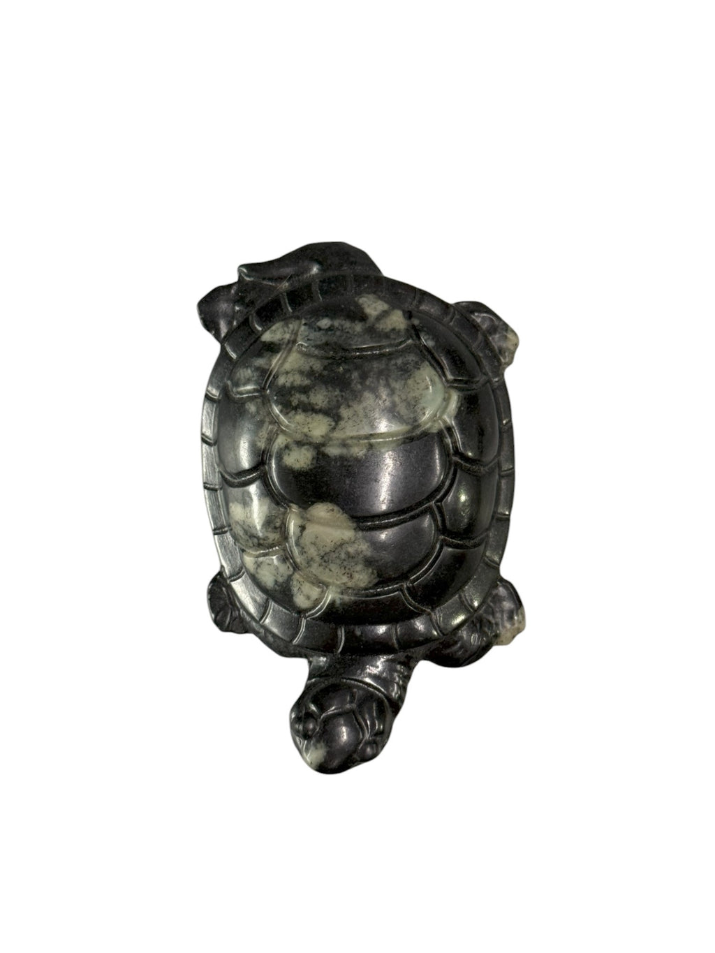 Peony & Chrysanthemum Stone Carving 牡丹石雕 菊花石雕 - Tortoise Symbol, Longevity & Good Fortune Miniature Artifact Sculpture