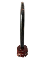 Natural Stone Luoyang Peony & Chrysanthemum Blossom Stone 牡丹石 菊花石, Wooden Base, Home & Office Tabletop Feng Shui Decoration