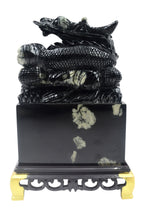 Chinese Imperial Dynasty Dragon Seal Stones Carving - Natural Luoyang Peony & Chrysanthemum Blossom Stone Ornaments