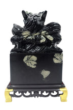 Chinese Imperial Dynasty Dragon Seal Stones Carving - Natural Luoyang Peony & Chrysanthemum Blossom Stone Ornaments