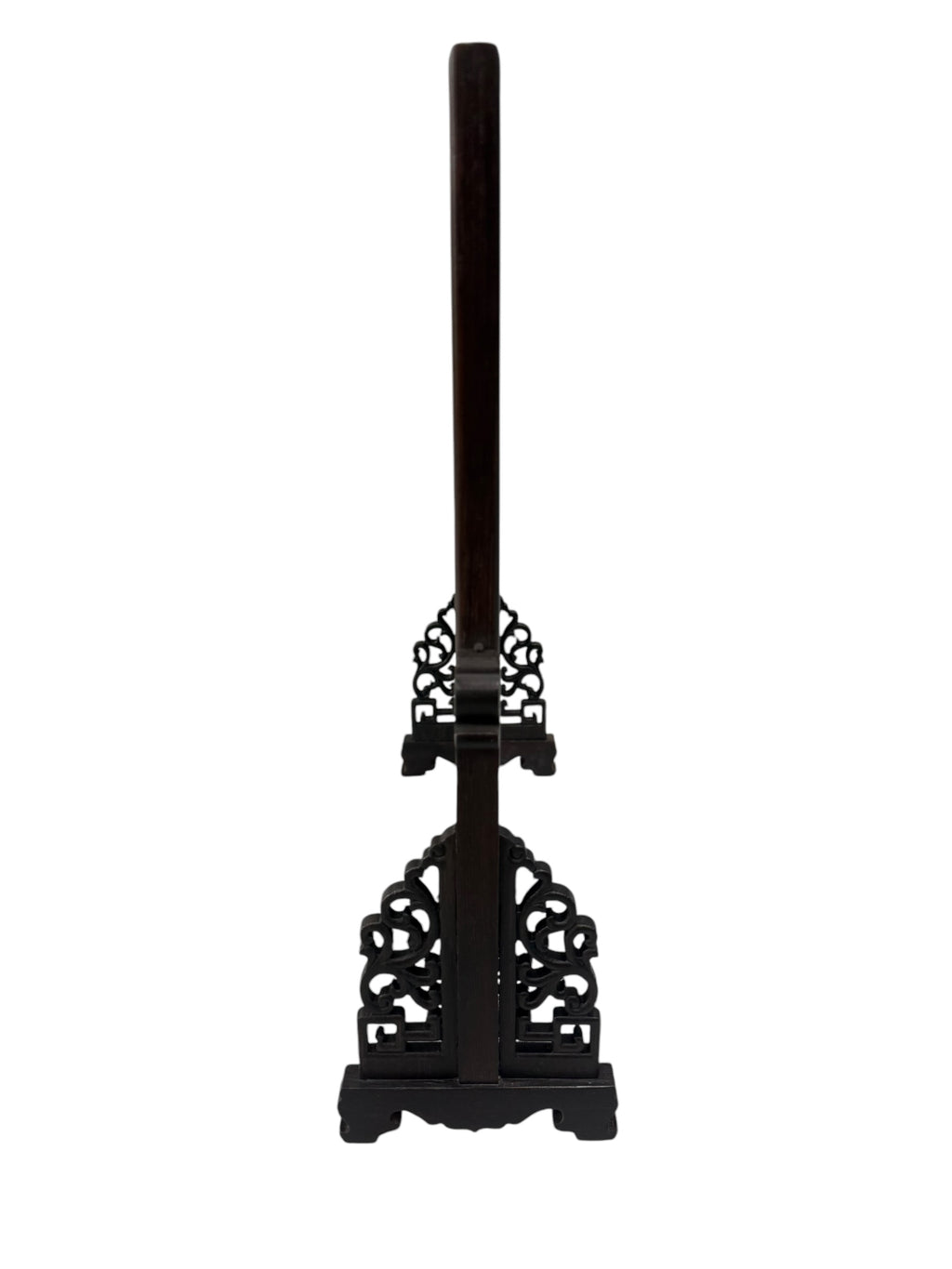 Tabletop Chinese Art Wood Carving Partition - Miniature Peony & Chrysanthemum Stone, Mudan Shi Artifacts Sculpture