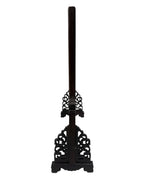 Tabletop Chinese Art Wood Carving Partition - Miniature Peony & Chrysanthemum Stone, Mudan Shi Artifacts Sculpture