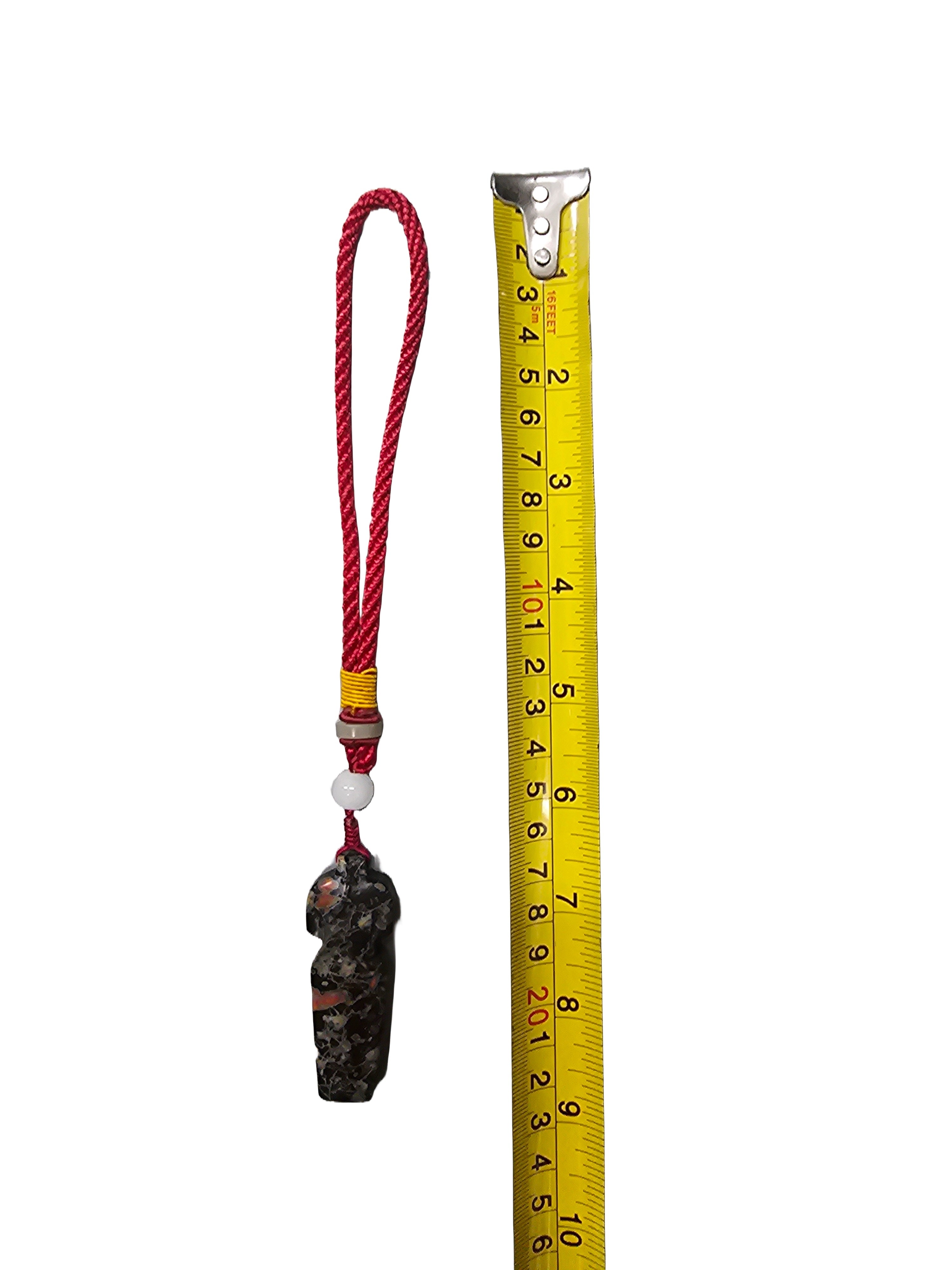 Qipao 旗袍 Cheongsam 长衫 Miniature Sculpture – Peony & Chrysanthemum Flower Stone Carving 牡丹石雕 菊花石雕, Cultural Artifact, Red Rope Ornament