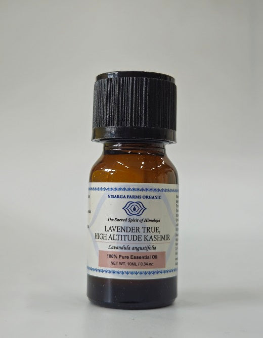 Lavender True High Altitude Kashmir 10ML , 100% Organic Concentrated Essential Oils, Aromatherapy Relaxation