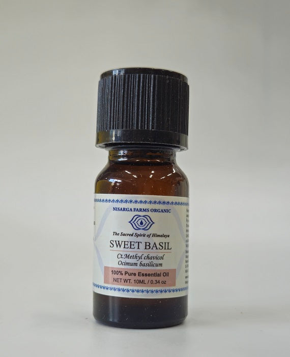Sweet Basil 10ML, 100% Organic Concentrated Essential Oils, Aromatherapy Relaxation, Mood Enhancement, Stress Relief