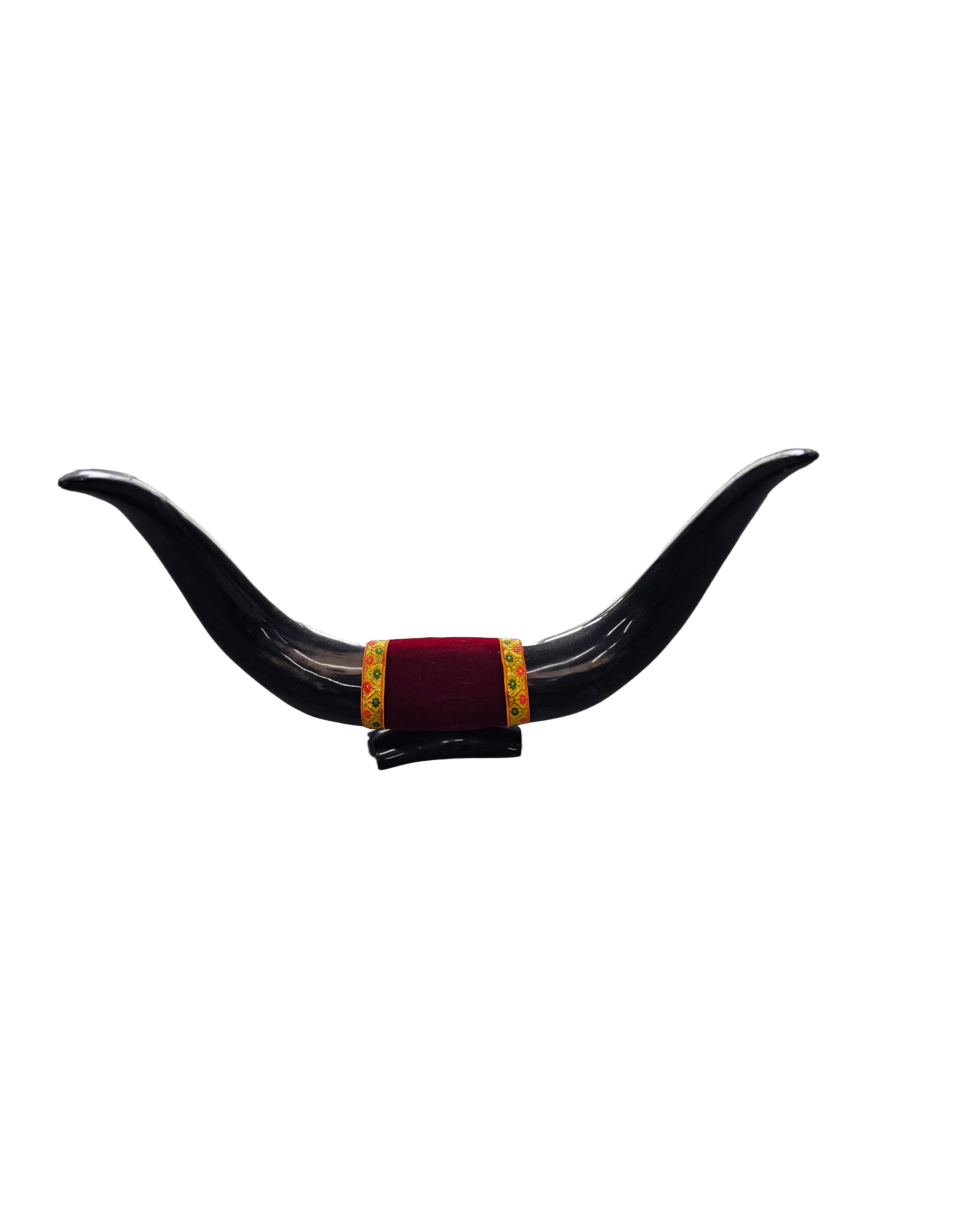 Real buffalo horn home decoration home office desk ornaments tabletop preserved animal