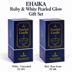 EHAIKA Ruby & White Pearled Glow Gift Set (U.P. 75.30)