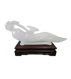 Natural resemble jade white soapstone steatite stone carving rich life ruyi gift home office interior decoration