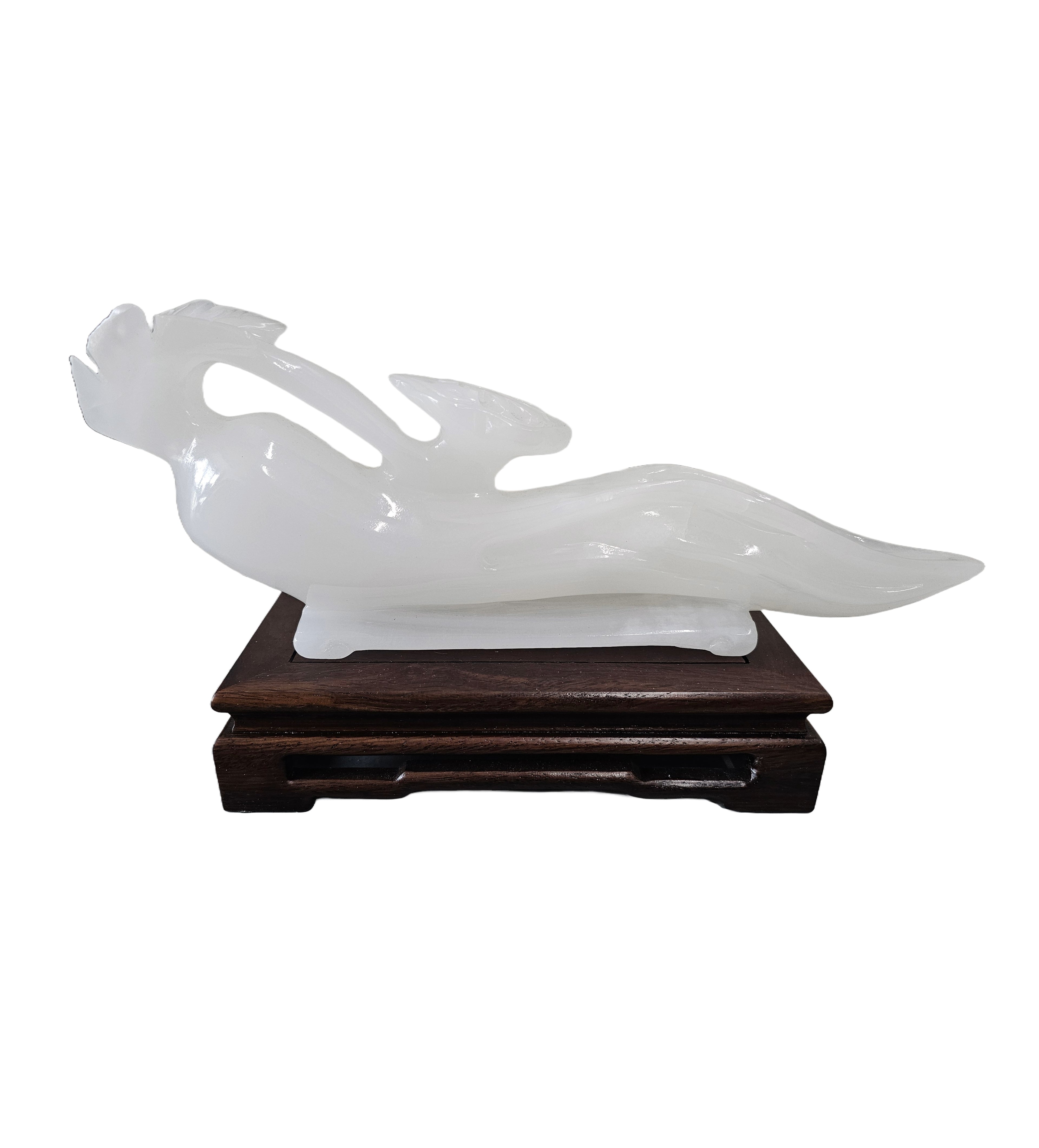 Natural resemble jade white soapstone steatite stone carving rich life ruyi gift home office interior decoration