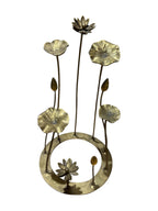 Unique hand crafted high-quality brass bronze gold leaf flower table-top display Décor home office restaurant