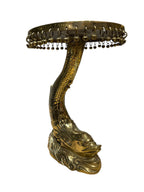 Antique look brass bronze counter console coffee top tribe designed fish statue home office religious decoration