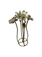 Hand crafted high-quality brass bronze leaf flower display home office tabletop dining table decoration