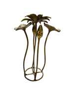 Hand crafted high-quality brass bronze leaf flower display home office tabletop dining table decoration