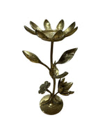 Solid brass bronze candle holder flower 2pcs set home décor display decorative tableware countertop design