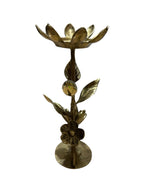 Solid brass bronze candle holder flower 2pcs set home décor display decorative tableware countertop design