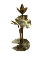 Solid brass bronze home decor kitchen lotus flower dining table design tabletop desktop decoration
