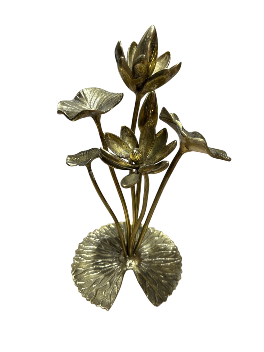 Solid brass bronze home decor kitchen lotus flower dining table design tabletop desktop decoration