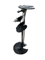 Hand crafted high-quality brass bronze black leaf flower display home office tabletop dining table decoration