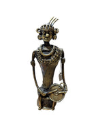 Handmade tabletop brass bronze Tribe design statue home office restaurant display decoration showpiece 2pcs set