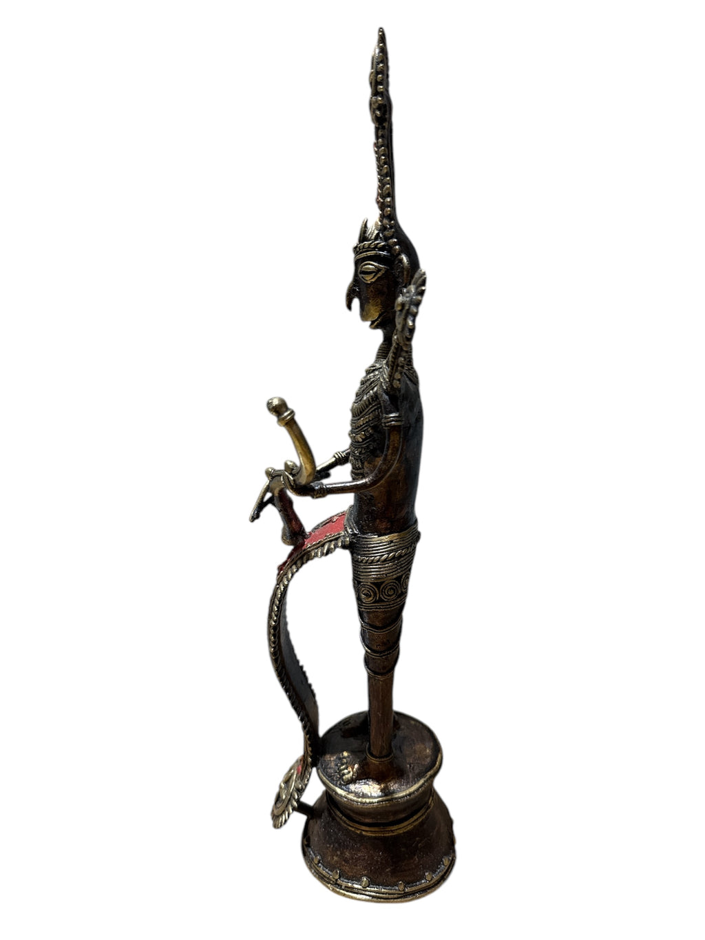 Handmade tabletop brass bronze Tribe design statue home office restaurant display decoration showpiece 2pcs set