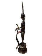 Handmade tabletop brass bronze Tribe design statue home office restaurant display decoration showpiece 2pcs set