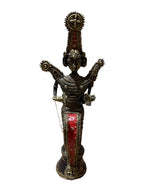 Handmade tabletop brass bronze Tribe design statue home office restaurant display decoration showpiece 2pcs set