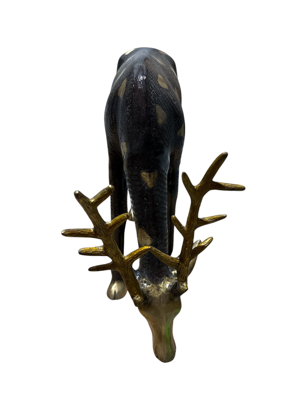 Elegant brass deer 2pcs set colour handcrafted restaurant office home living room welcome decorative showpieces