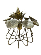 Beautiful brass bronze leaf flower lotus design dinning table top wall hanging office home display decoration