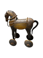Antique look brass bronze horse statue hand crafted high-quality console tabletop home office decoration
