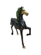 Medium size lucky horse antique design brass bronze tabletop statue for office home display decoration