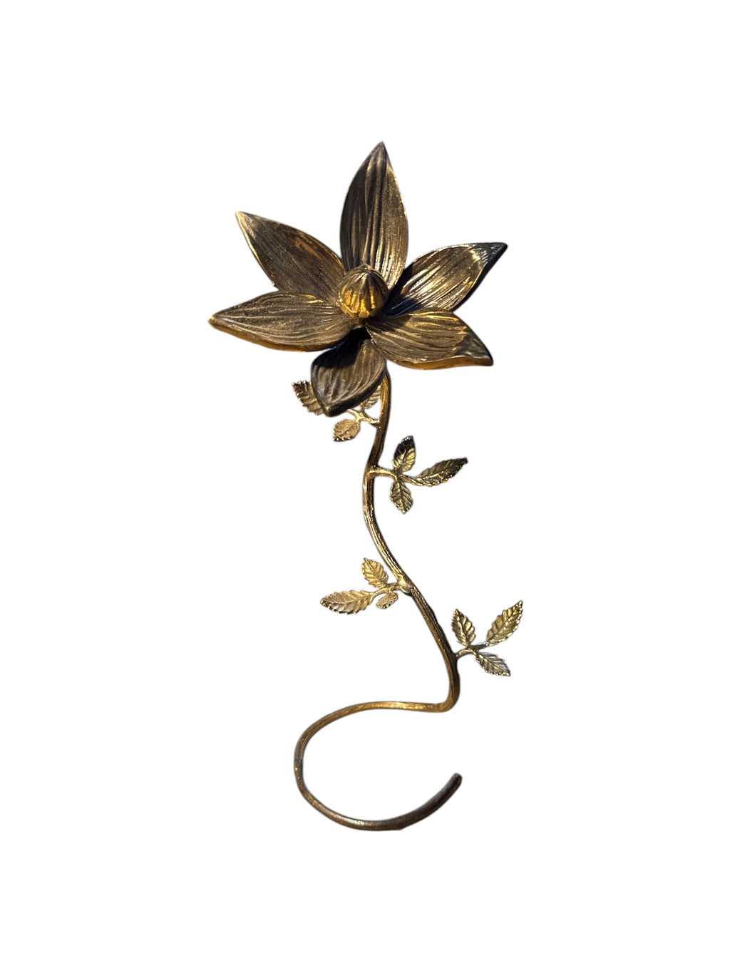 Hand crafted high-quality brass bronze leaf flower display home office tabletop decoration