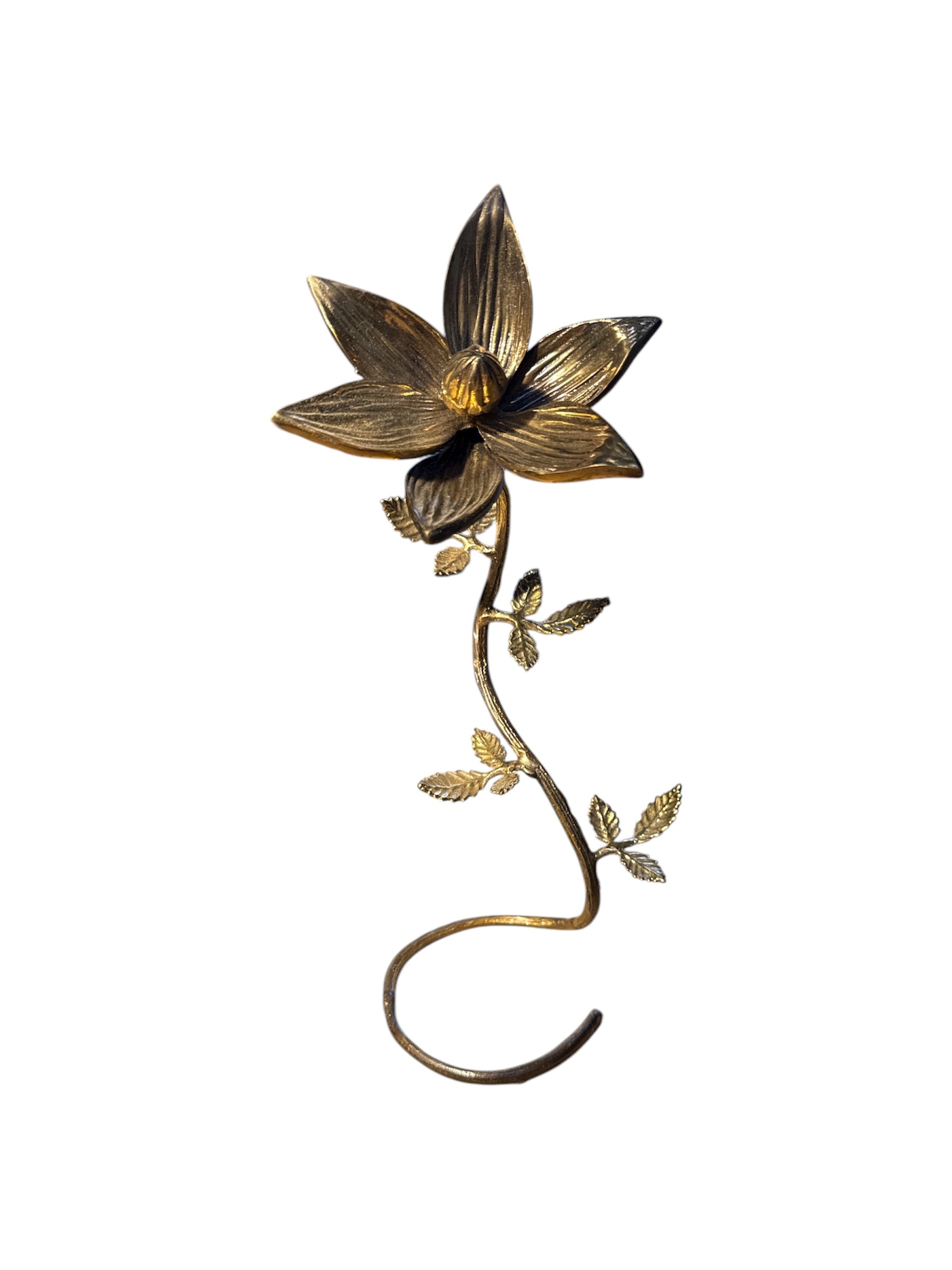 Hand crafted high-quality brass bronze leaf flower display home office tabletop decoration