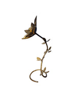 Hand crafted high-quality brass bronze leaf flower display home office tabletop decoration