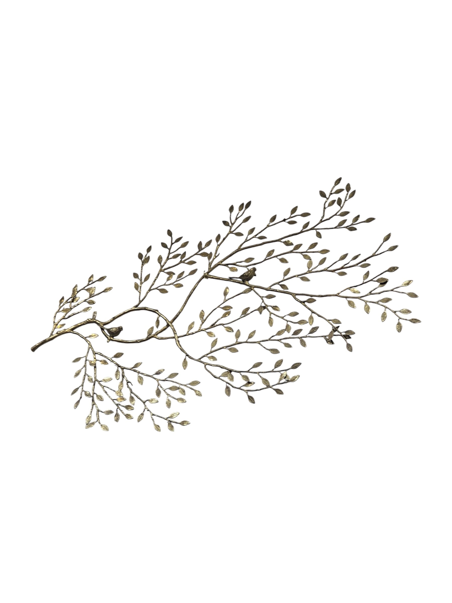 Wall mounting solid brass bronze golden leaf flower design office home decor display decorative