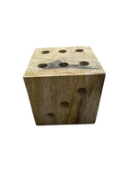 Real fossil petrified-wood stone dice showpiece for home office decoration design in Singapore