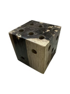 Real fossil petrified-wood stone dice showpiece for home office tabletop decoration in Singapore