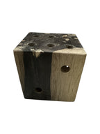 Real fossil petrified-wood stone dice showpiece for home office tabletop decoration in Singapore