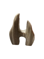 Real fossil petrified-wood stone bear design showpiece for home office tabletop decoration in Singapore