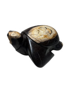 Real fossil petrified-wood stone large sea turtle design showpiece for home office counter top decoration in Singapore