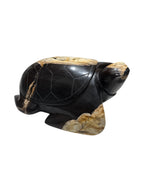 Real fossil petrified-wood stone large sea turtle design showpiece for home office counter top decoration in Singapore