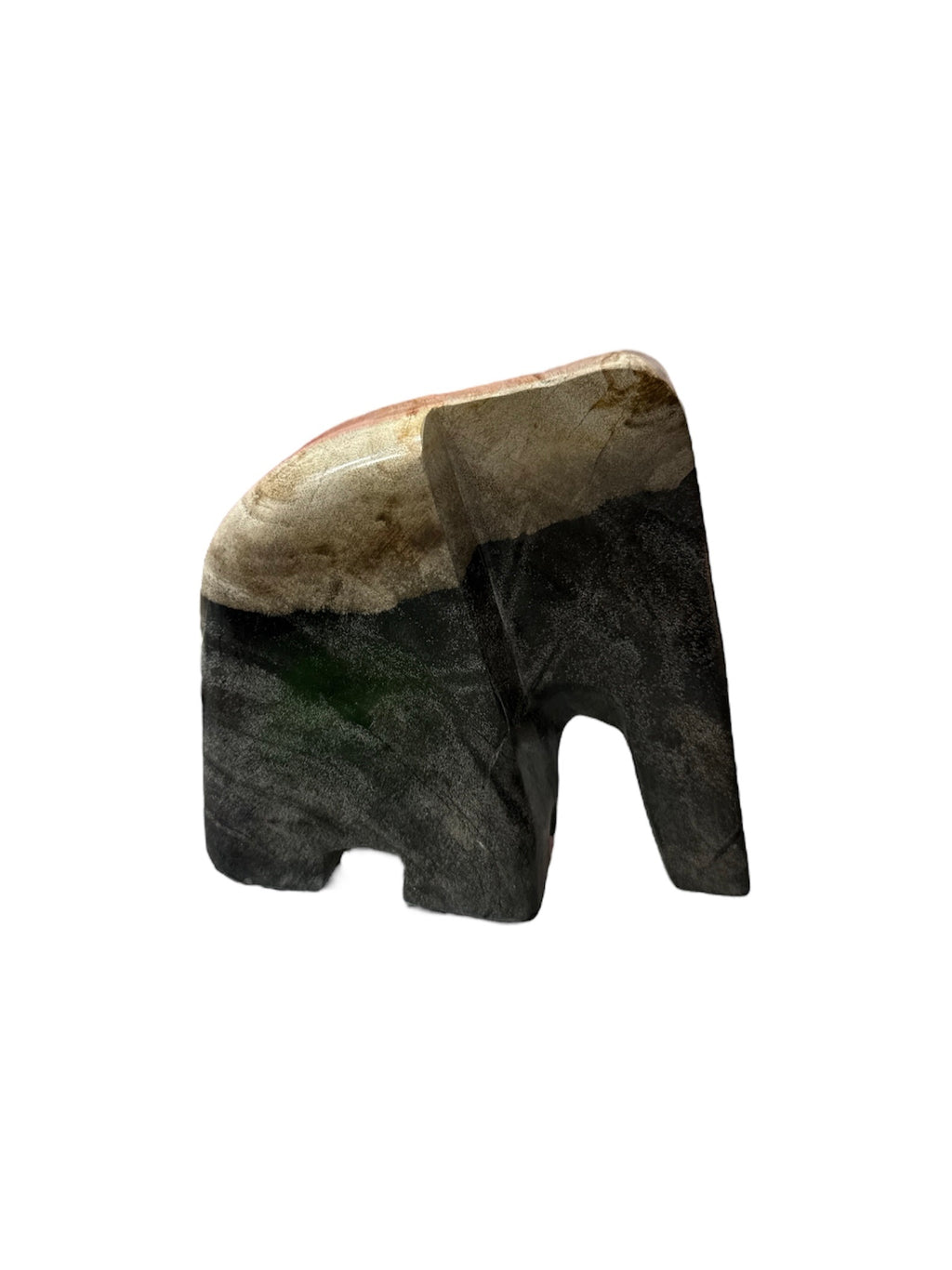 Real fossil petrifiedwood stone elephant showpiece for home office counter top decoration in Singapore