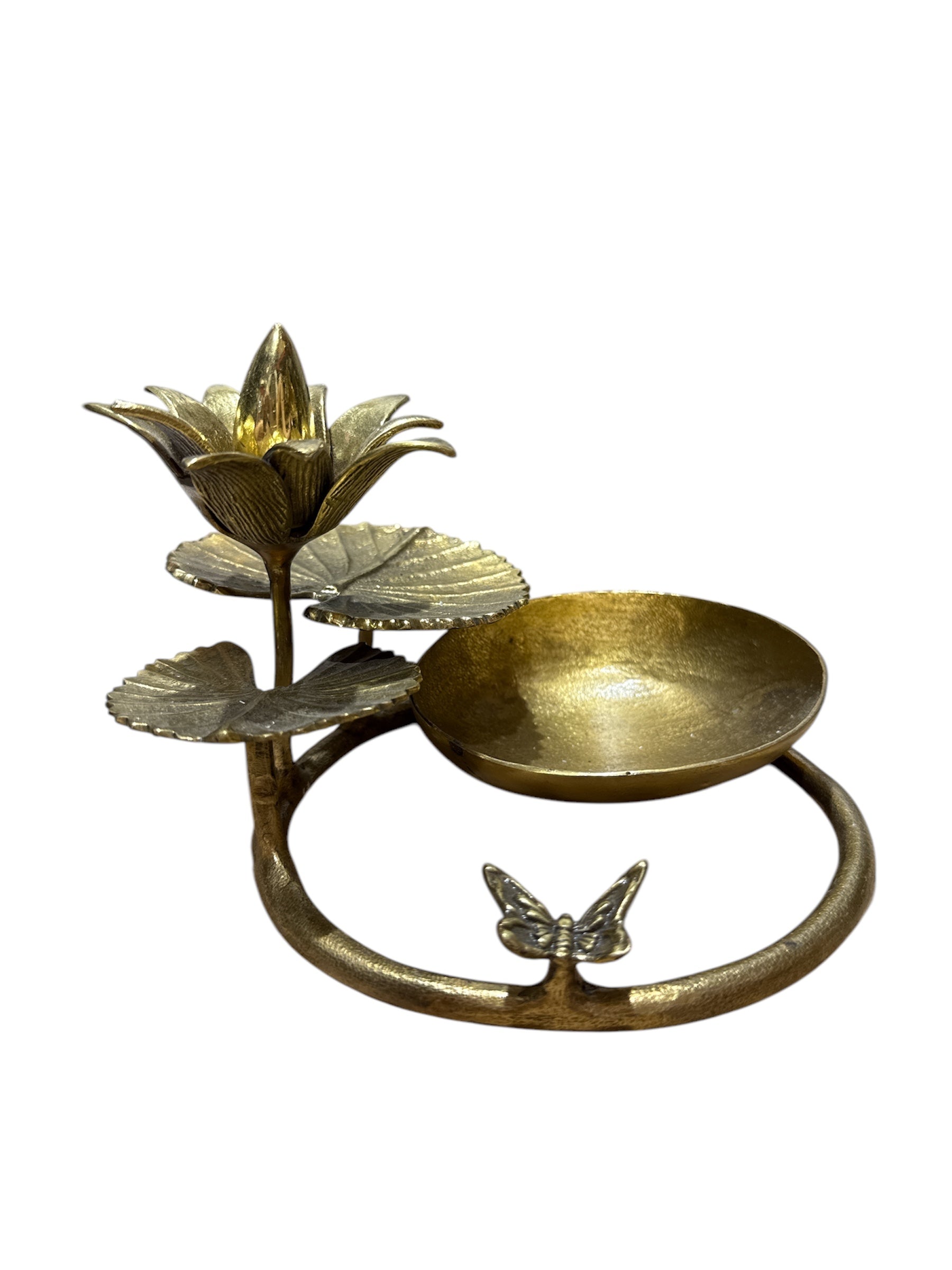 Solid brass bronze home decor kitchen candle bowl appliances display decorative tableware flower design