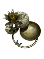 Solid brass bronze home decor kitchen candle bowl appliances display decorative tableware flower design