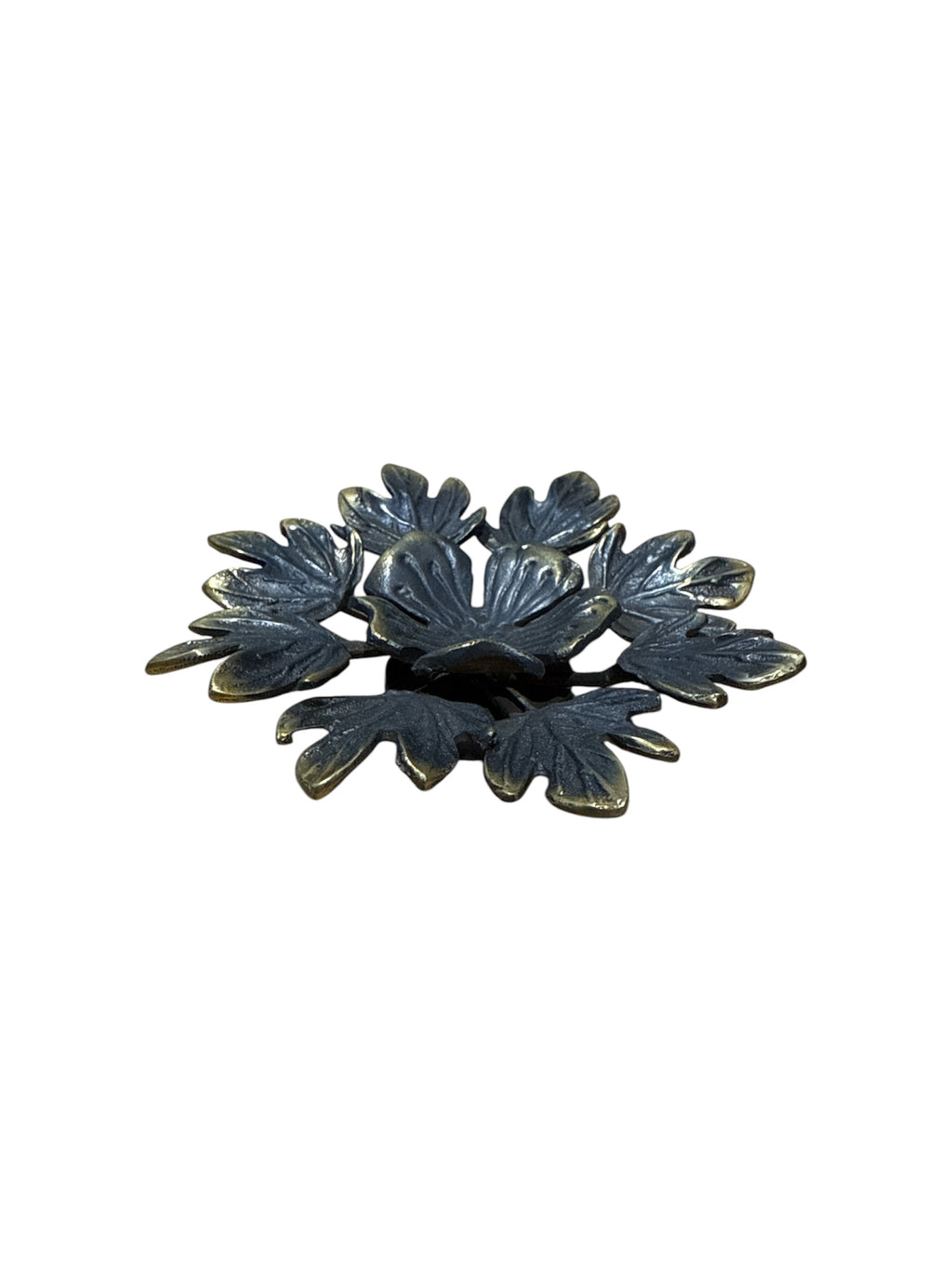 Solid brass bronze home decor kitchen lotus flower with leaves dining table design tabletop desktop decoration