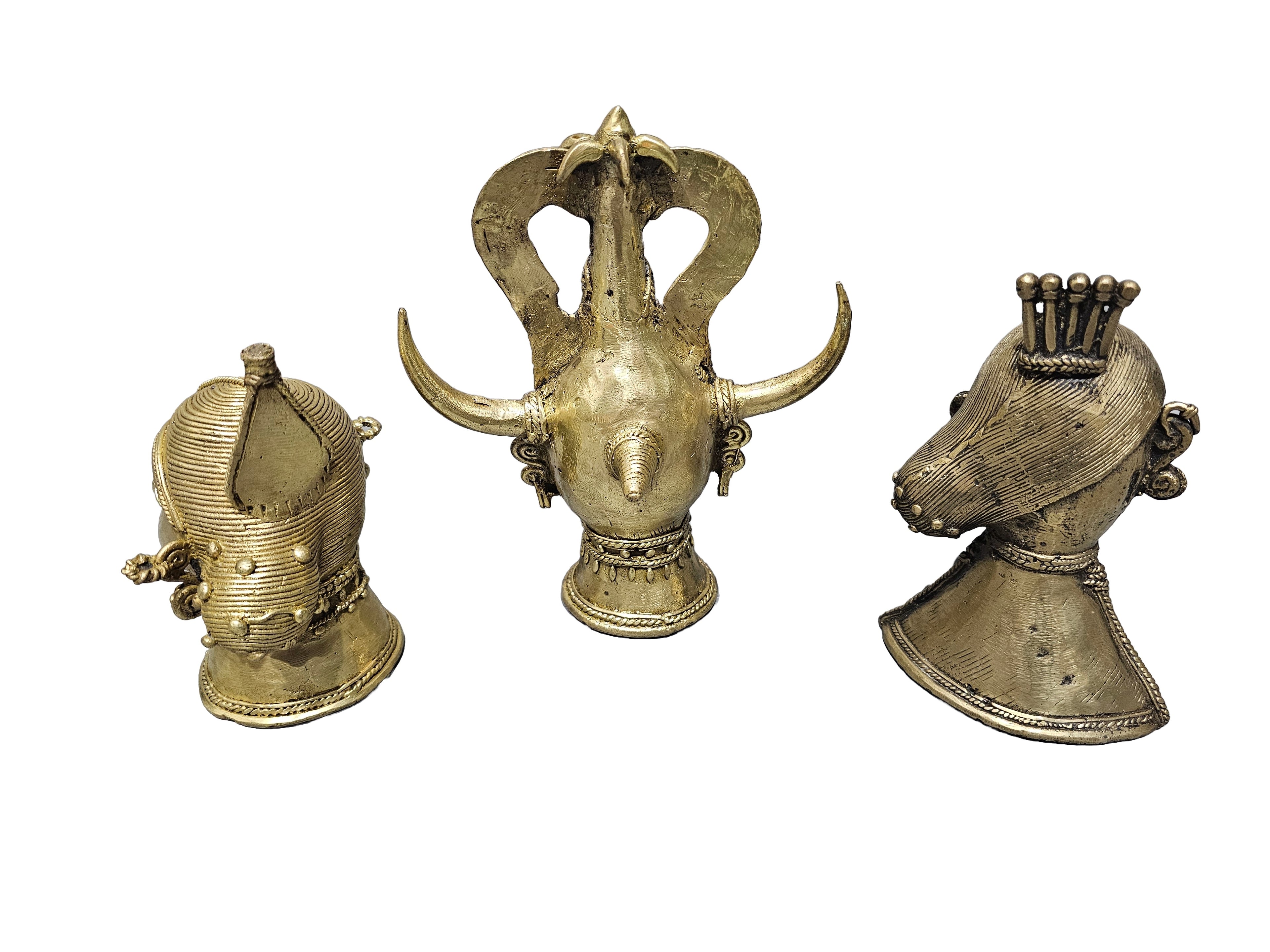 Tabletop brass bronze Tribe head design home office restaurant decor display decoration in Singapore