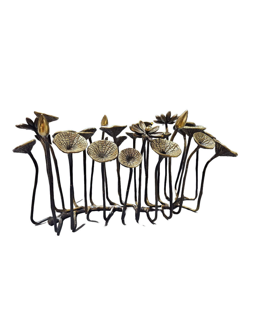 India beautiful brass bronze leaf flower design dinning table top office home display decoration