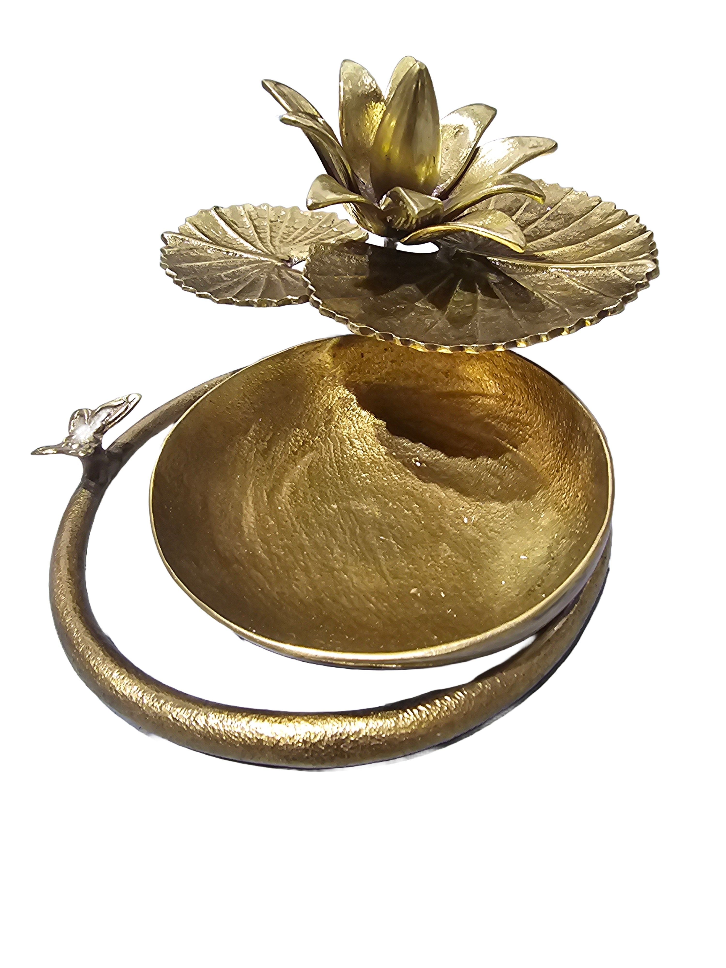 Solid brass bronze home decor kitchen bowl appliances display decorative tableware flower design in Singapore