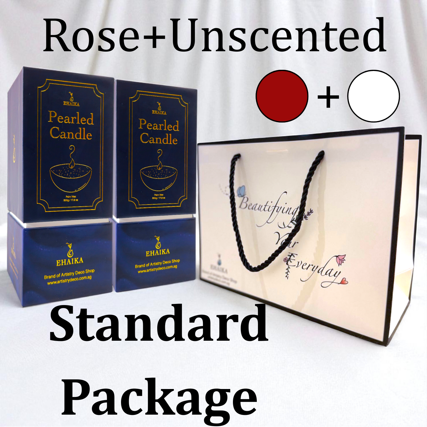 EHAIKA Scented Pearled Candle - Gift Package Set